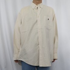画像2: Ralph Lauren "BIG SHIRT" ストライプ柄 オックスフォード ボタンダウンシャツ M (2)