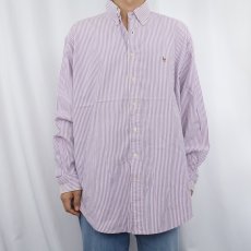 画像2: Ralph Lauren "YARMOUTH" ストライプ柄 ボタンダウンコットンシャツ 17-34 (2)