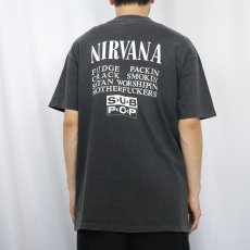 画像4: 90's NIRVANA USA製 "VESTIBULE" ロックバンドプリントTシャツ BLACK XL (4)