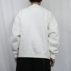 画像3: 90's ブート CHANEL USA製 ロゴ刺繍 前Vスウェット L (3)