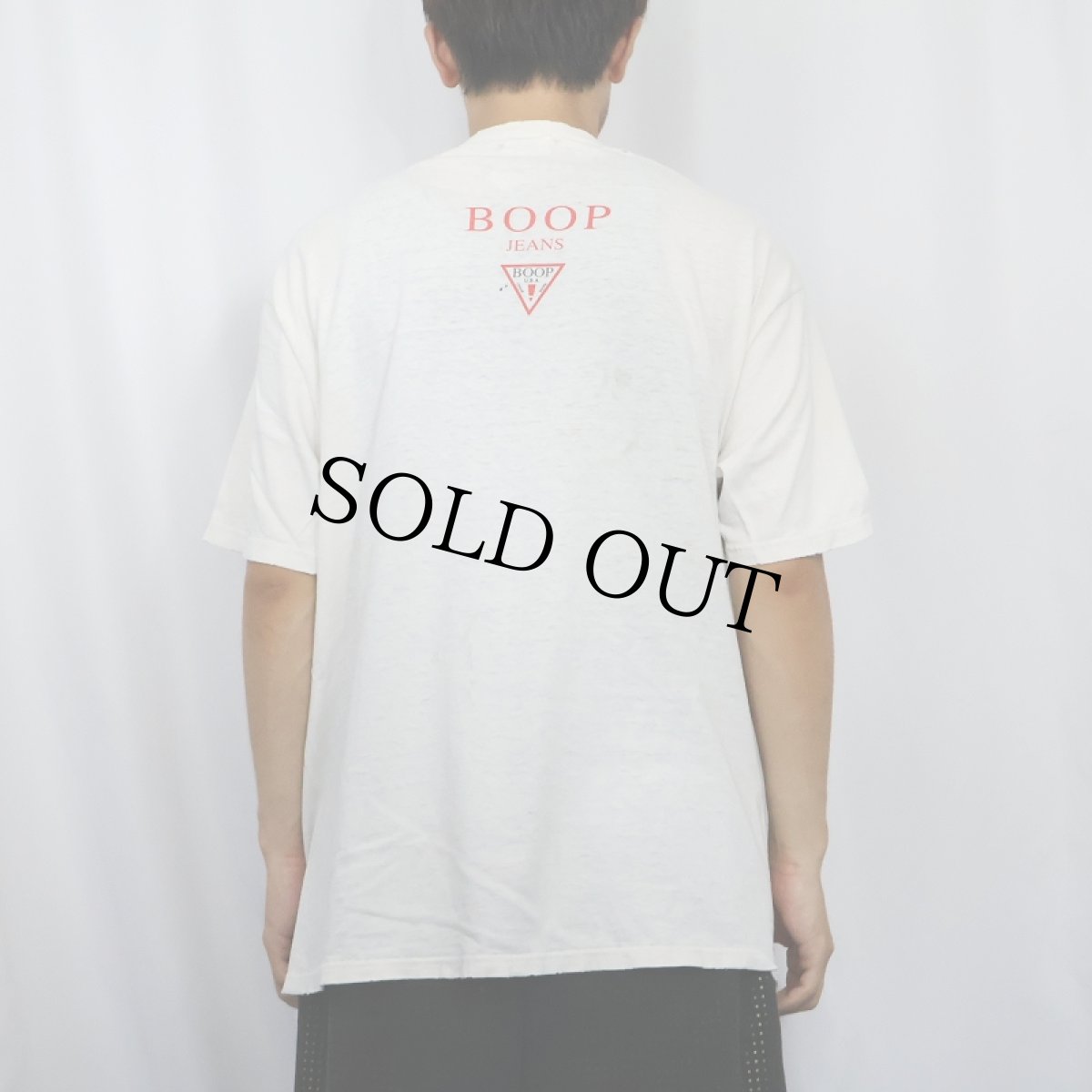 画像3: 90〜2000's Betty Boop "BOOP JEANS" キャラクターパロディプリントTシャツ L (3)