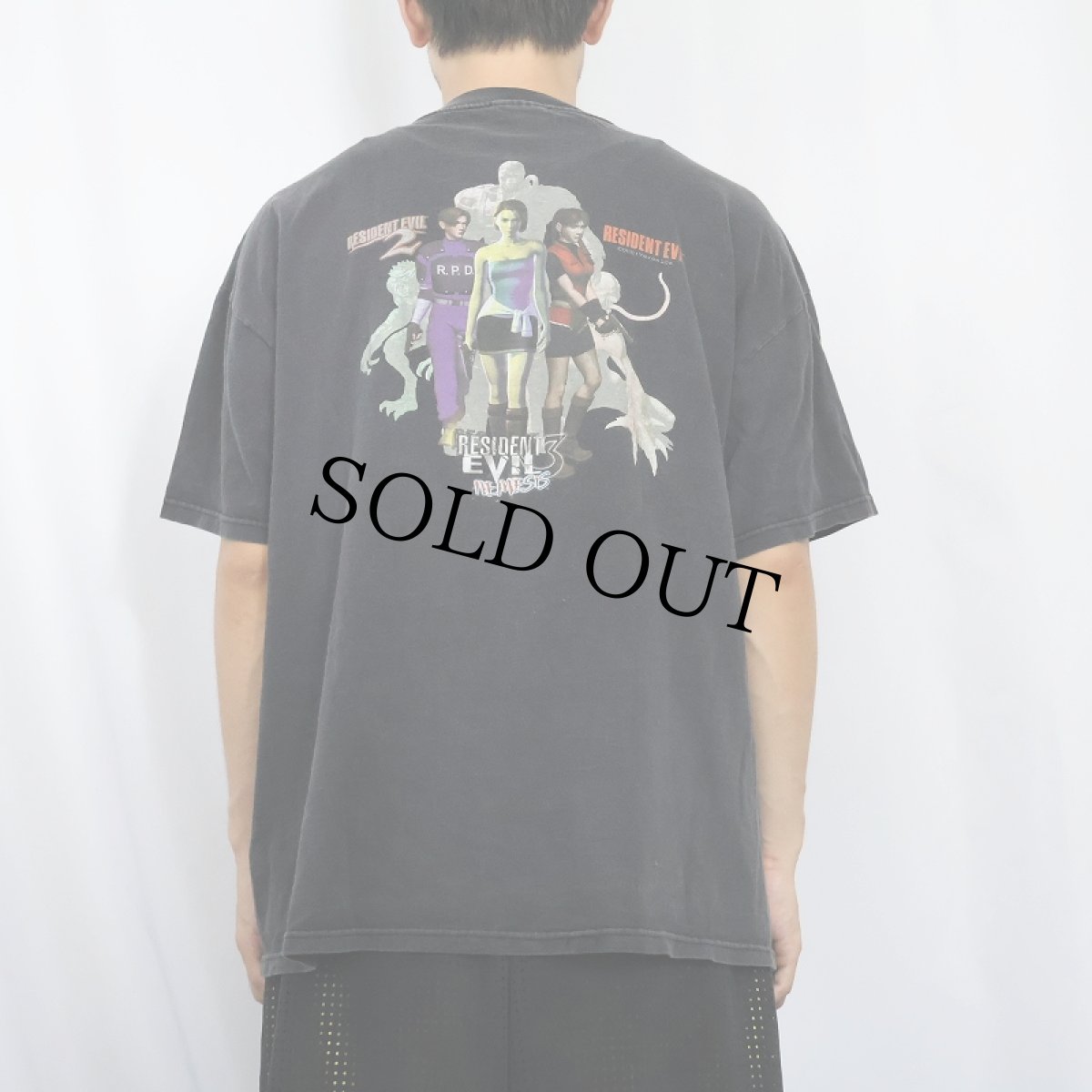 画像3: バイオハザード "Resident Evil 3" サバイバルホラーゲーム プリントTシャツ BLACK XL (3)