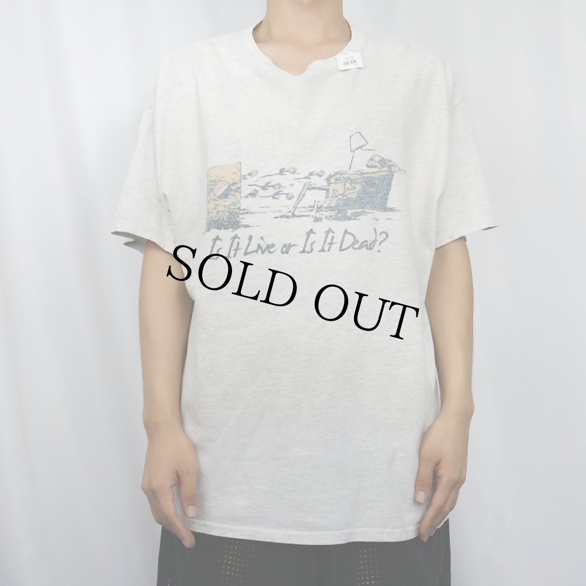 画像2: GRATEFUL DEAD "Is It Live or Is It Dead?" パロディプリント ロックバンドTシャツ (2)