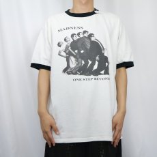 画像2: MADNESS スカバンド プリントリンガーTシャツ L (2)