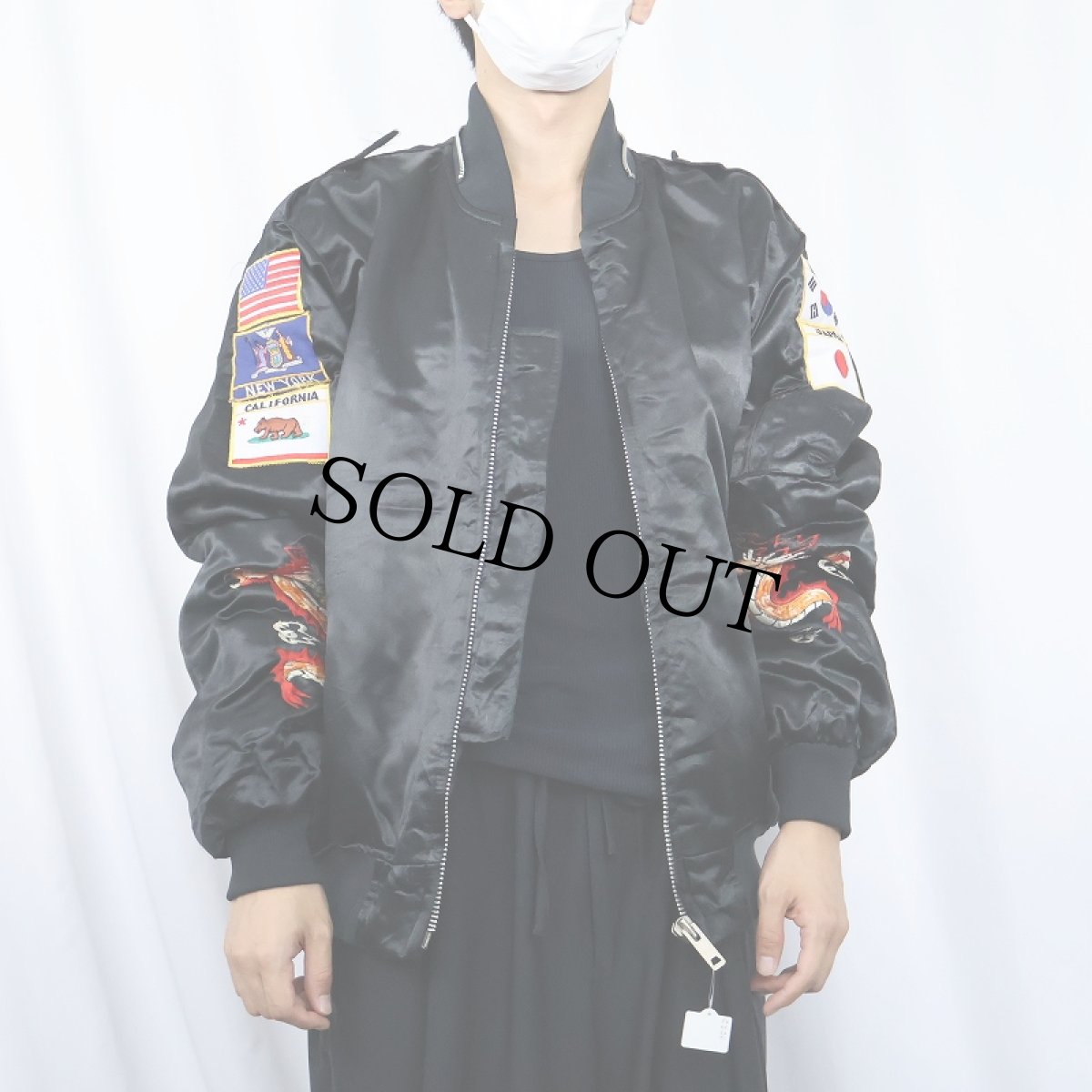 画像3: 90's "KOREA" スーベニアジャケット BLACK XL (3)