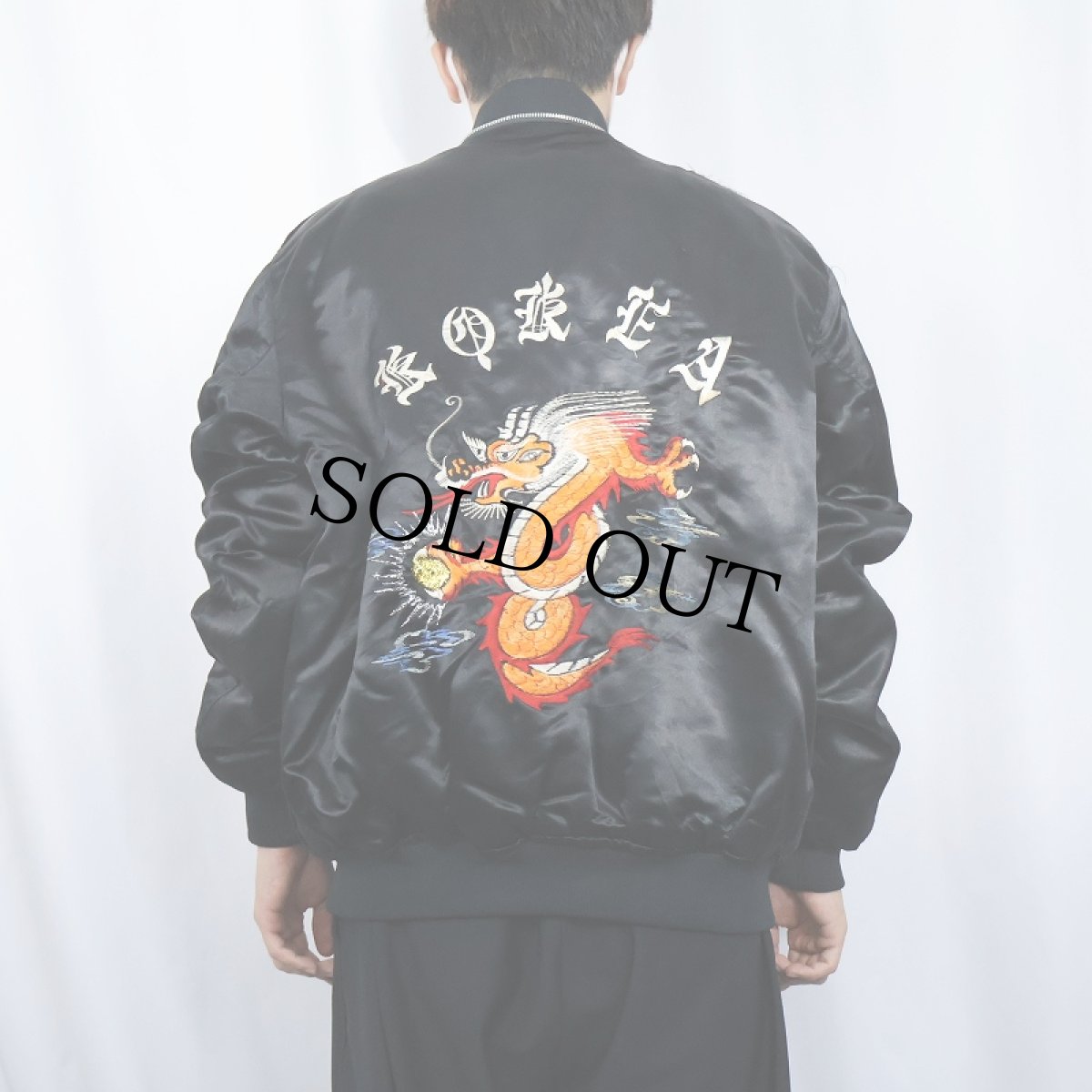 画像4: 90's "KOREA" スーベニアジャケット BLACK XL (4)