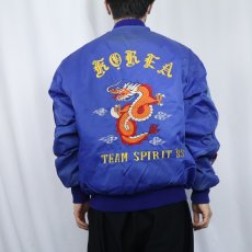 画像4: 80's "KOREA TEAM SPIRIT 83" キルティングライナー スーベニアジャケット XL (4)