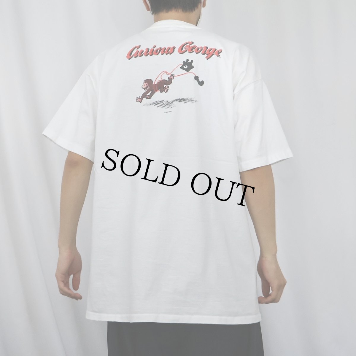 画像3: 90's Curious George "NO FIRE! Only a naughty..." キャラクタープリントTシャツ XL (3)