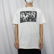 画像3: 90's "SKATE HARD FUCK OFF" ローラースケート プリントTシャツ XL (3)