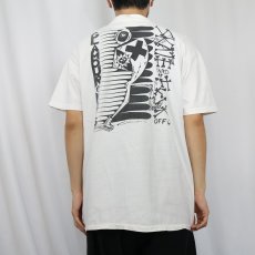 画像4: 90's "SKATE HARD FUCK OFF" ローラースケート プリントTシャツ XL (4)