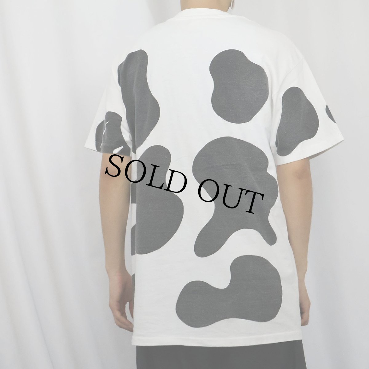 画像3: 90's USA製 牛柄 プリントTシャツ L (3)