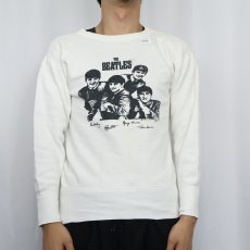 画像2: 60's THE BEATLES ロックバンド 染み込みプリントスウェット (2)