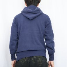 画像3: 60's E&W 裏サーマル スウェットフーディー NAVY L (3)