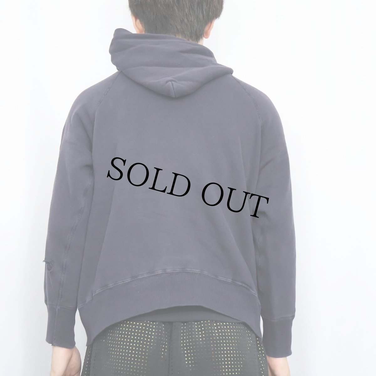 画像3: 50's B.V.D. 裏サーマル スウェットフーディー ナス紺 (3)