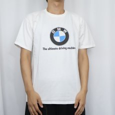 画像2: BMW USA製 自動車メーカー ロゴプリントTシャツ M (2)