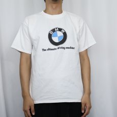 画像2: BMW USA製 自動車メーカー ロゴプリントTシャツ M (2)