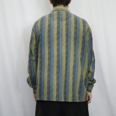 画像3: 60's Wash'n Wear ストライプ柄 ライトネルシャツ L (3)