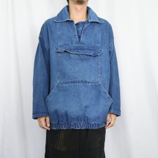 画像2: THE J.PETERMAN CO. フィッシャーマンスモック デニムジャケット L (2)