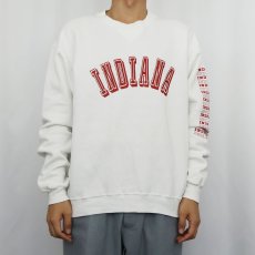 画像2: 80's RUSSELL ATHLETIC USA製 "INDIANA" 前V プリントスウェット L (2)