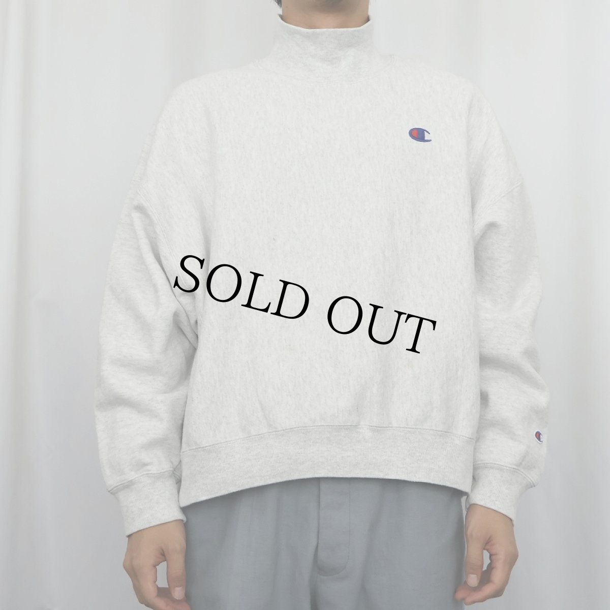 画像2: Champion REVERSE WEAVE 目付き ハイネックスウェット L (2)