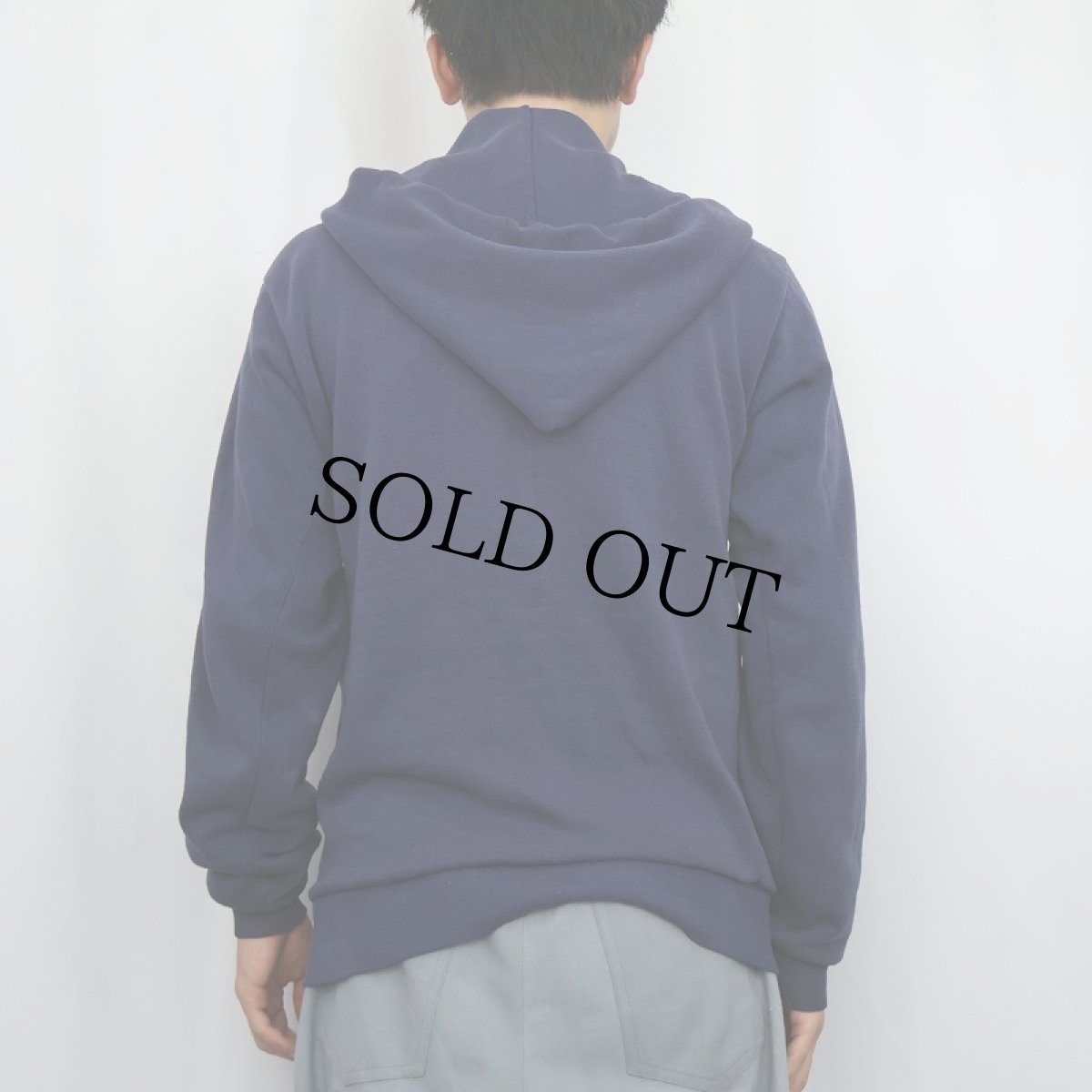 画像3: 70〜80's 裏サーマル スウェットジップパーカー NAVY (3)