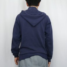 画像3: 70〜80's 裏サーマル スウェットジップパーカー NAVY (3)
