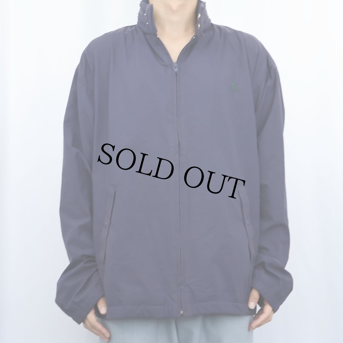 画像2: POLO Ralph Lauren ポリエステル×ナイロン フーデッドジャケット NAVY M (2)