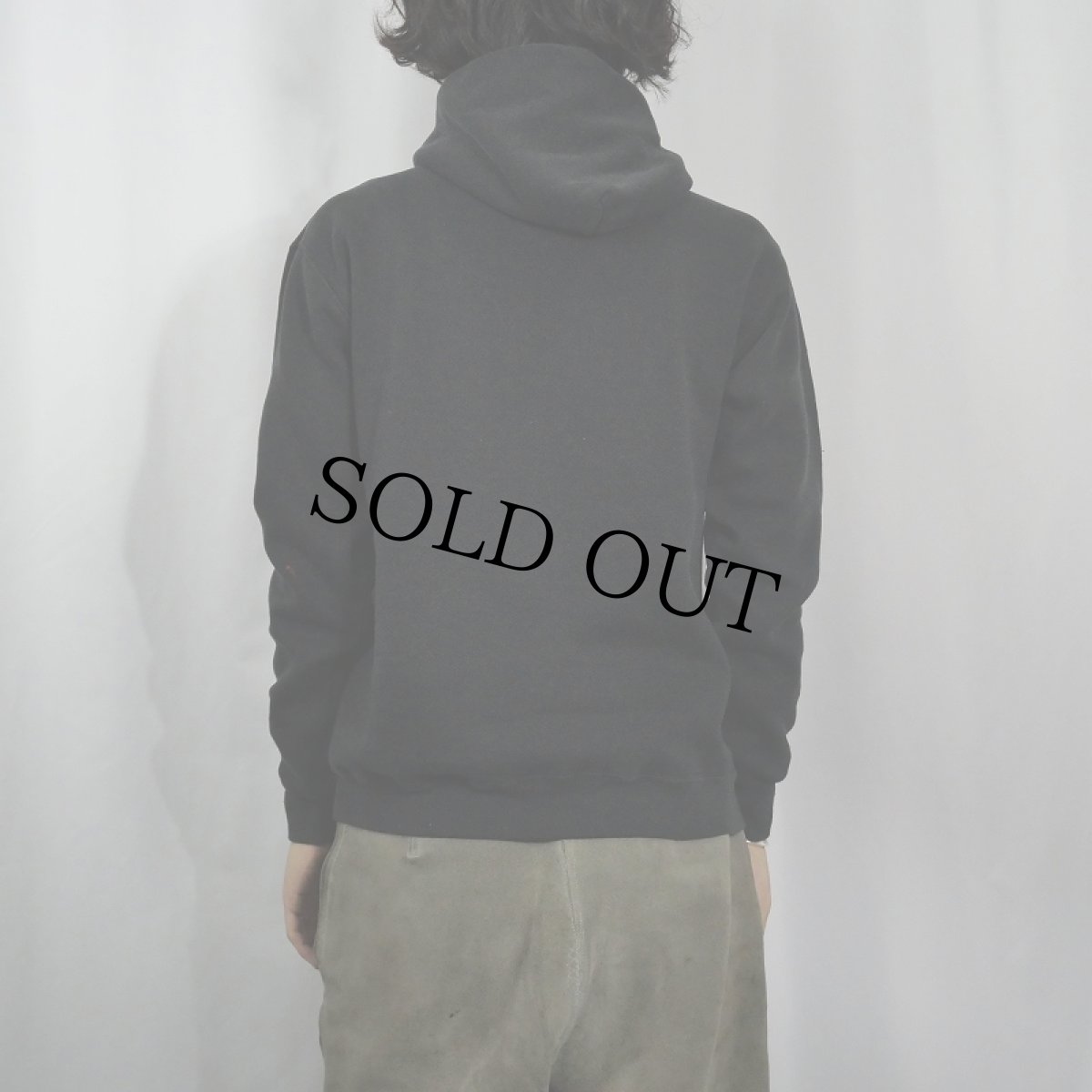 画像3: 80's RUSSELL ATLETIC USA製 "Central" プリントスウェットフーディー BLACK M (3)