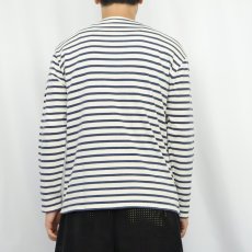 画像3: SAINT JAMES ボーダー柄ロンT NAVY (3)
