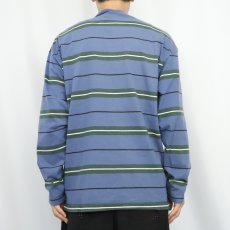 画像3: 80〜90's Eddie Bauer USA製 ボーダー柄 ポケットロンT M (3)