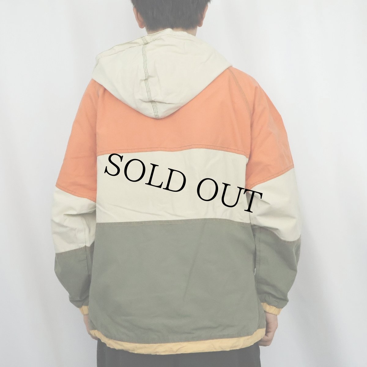 画像4: EAST WEST ボーダー柄 コットンリバーシブルジャケット L (4)