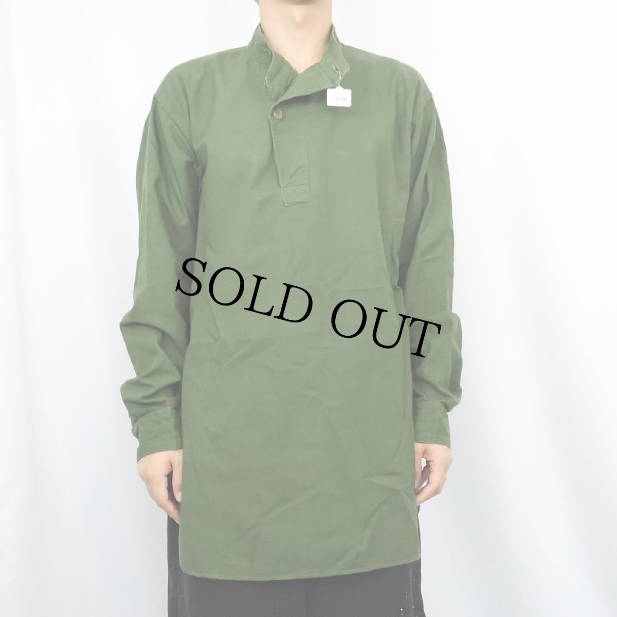 画像2: 50's SWEDISH ARMY M55 グランパシャツ (2)