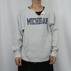 画像2: 90's Champion REVERSE WEAVE USA製 "MICHIGAN" プリントスウェット XL (2)