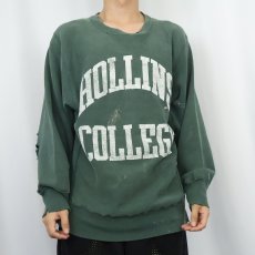 画像2: 80's Champion REVERSE WEAVE USA製 トリコタグ "HOLLINS COLLEGE" プリントスウェット L (2)