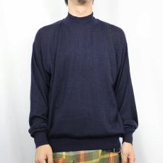 画像2: Ashley's カシミアニットセーター NAVY size50 (2)