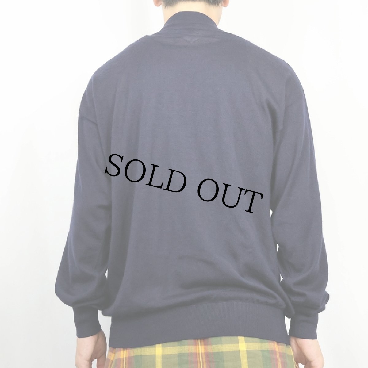 画像3: Ashley's カシミアニットセーター NAVY size50 (3)