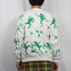 画像3: 80〜90's JERZEES USA製 "MICHIGAN RAG" カエル柄 プリントスウェット L (3)
