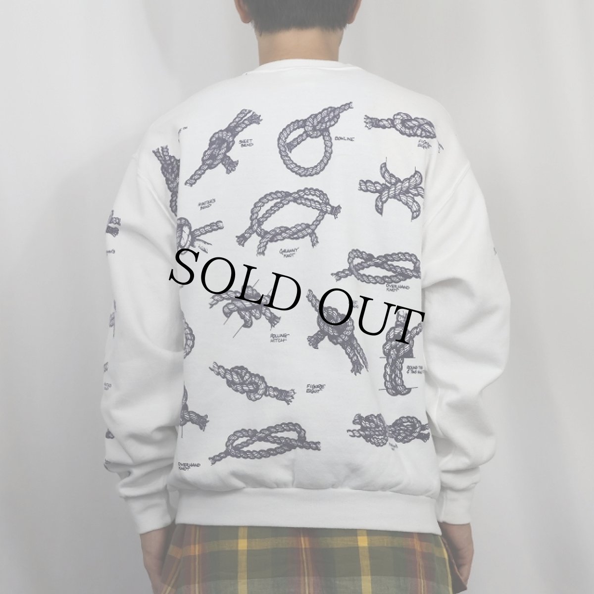 画像3: 90〜2000's JERZEES USA製 "MICHIGAN RAG" ロープ柄 プリントスウェット M (3)