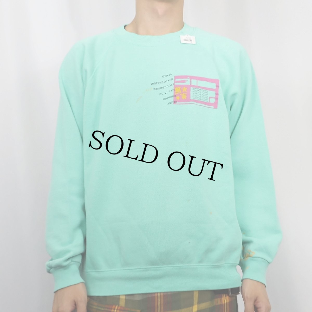 画像2: 80's USA製 "plato, wittgenstein, lecorbusier, vitruvius..." 哲学者/建築家 プリントスウェット L (2)