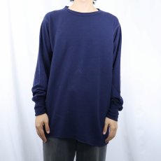 画像2: 80's duofold USA製 無地 2PLYカットソー NAVY L (2)