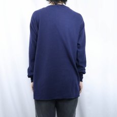 画像3: 80's duofold USA製 無地 2PLYカットソー NAVY L (3)