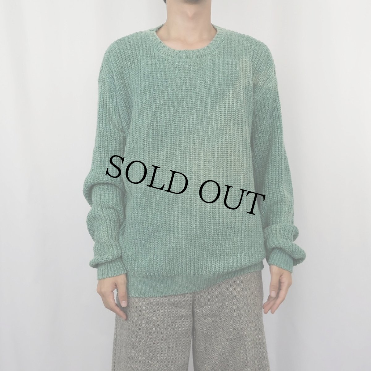 画像2: 90's LANDS' END USA製 コットンニットセーター M (2)