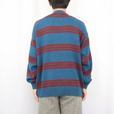 画像3: 90's Eddie Bauer ボーダー柄 コットンニットセーター L (3)