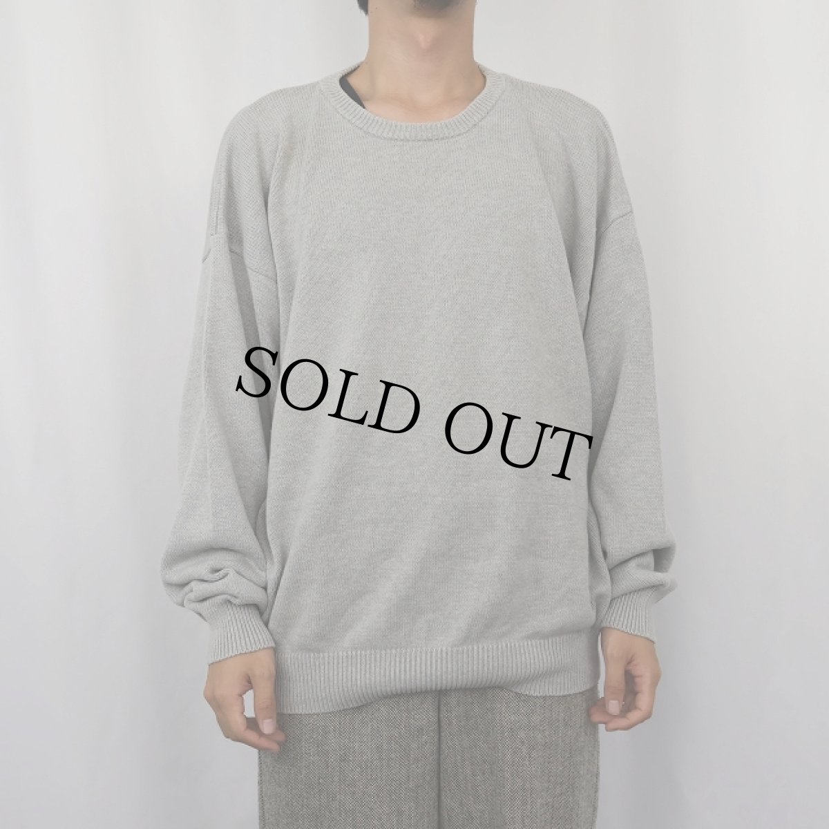 画像2: 90's GAP コットンニットセーター XL (2)