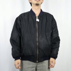 画像3: "MA-1 TYPE" フライトジャケット BLACK M (3)
