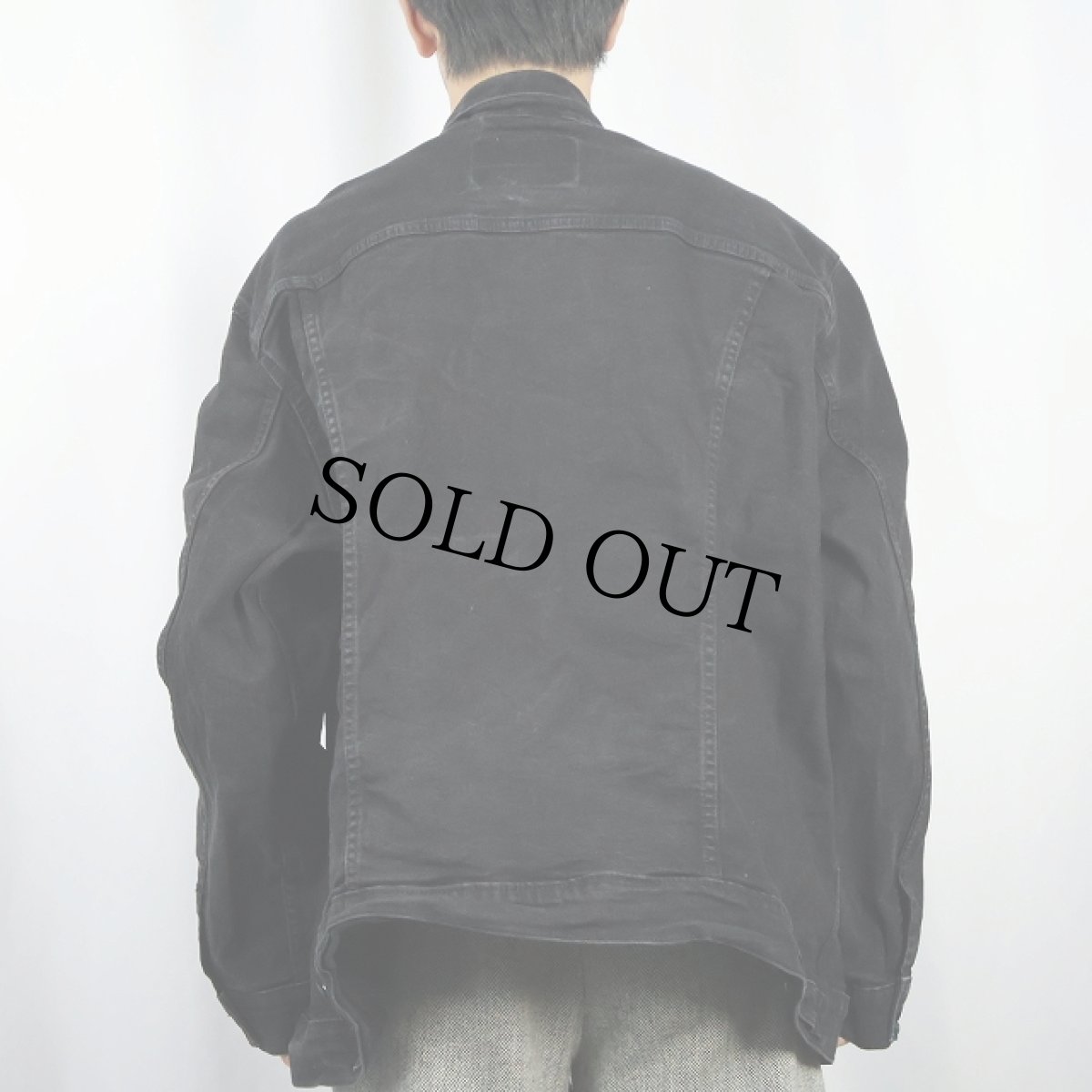 画像3: Levi's ブラックデニムジャケット 3XL (3)