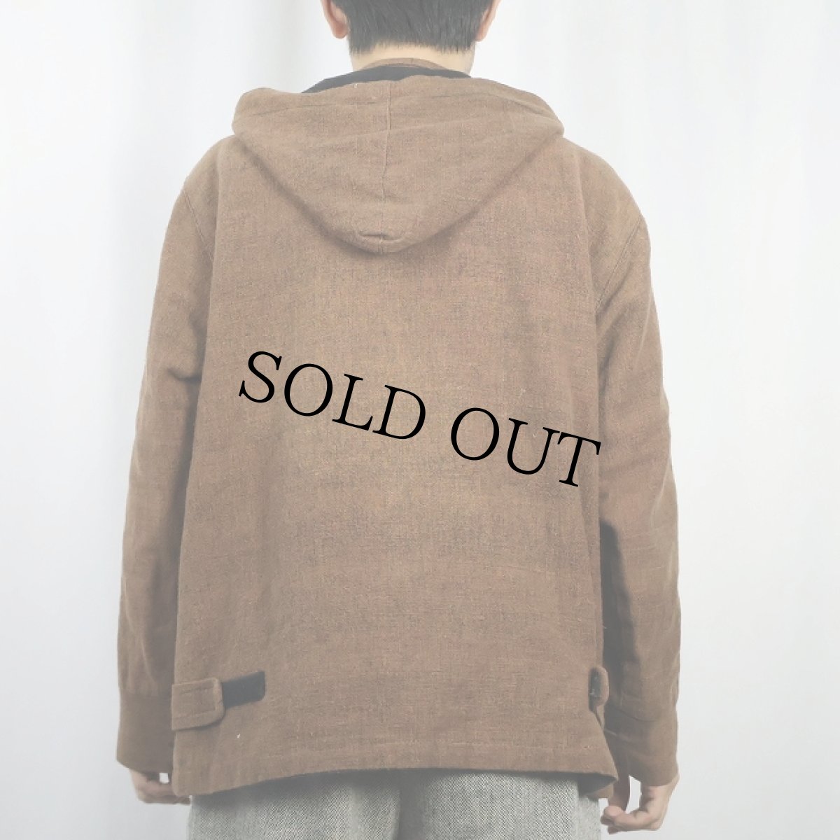 画像3: NEPAL製 デザインコットンジップパーカー M (3)