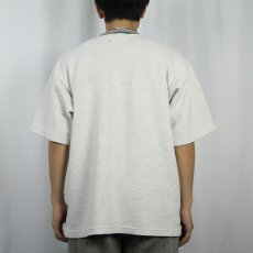 画像3: 90's NIKE ロゴ刺繍 ポケット付き 半袖スウェット M (3)