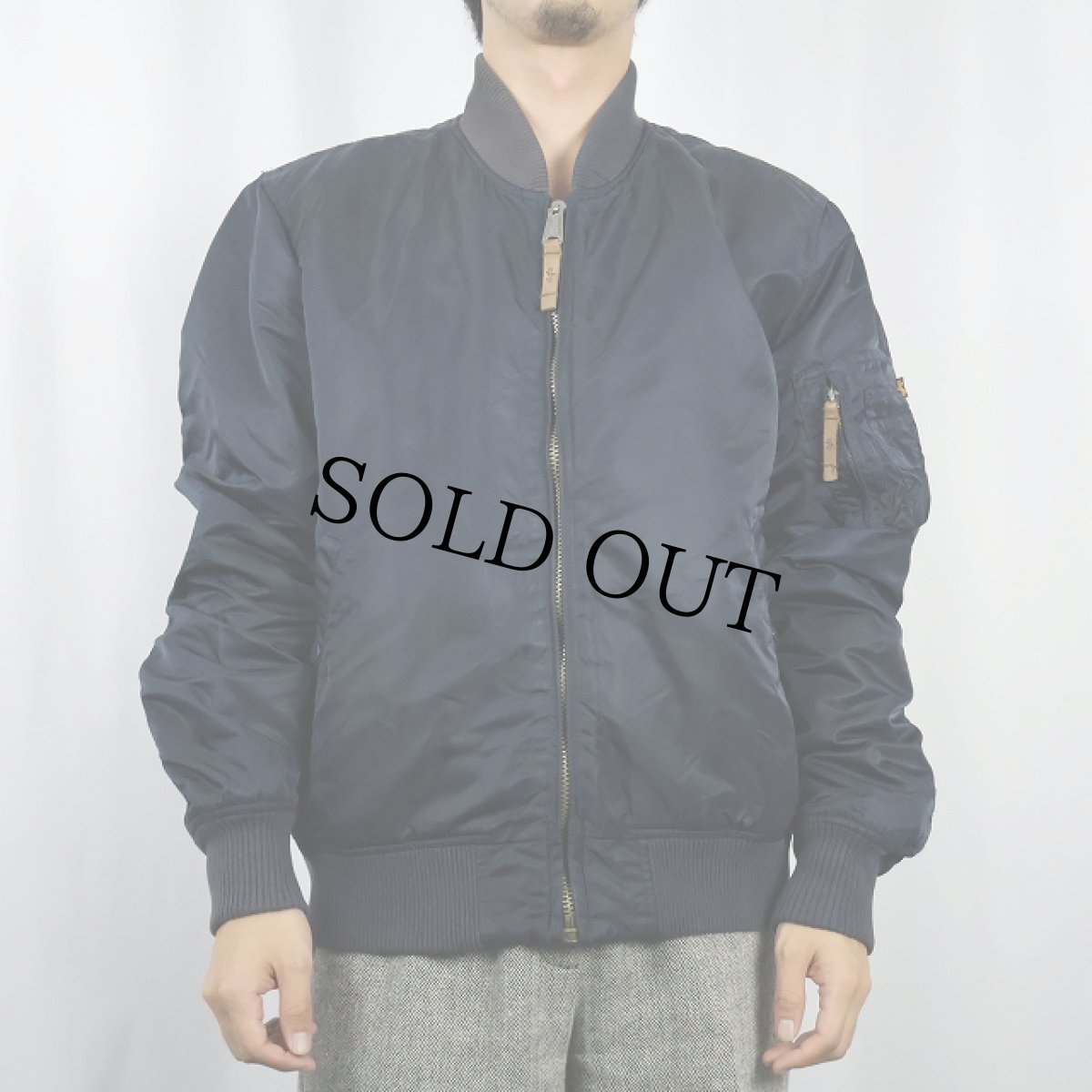 画像2: 民間品 ALPHA INDUSTRIES,INC. MA-1 フライトジャケット NAVY X-LARGE (2)