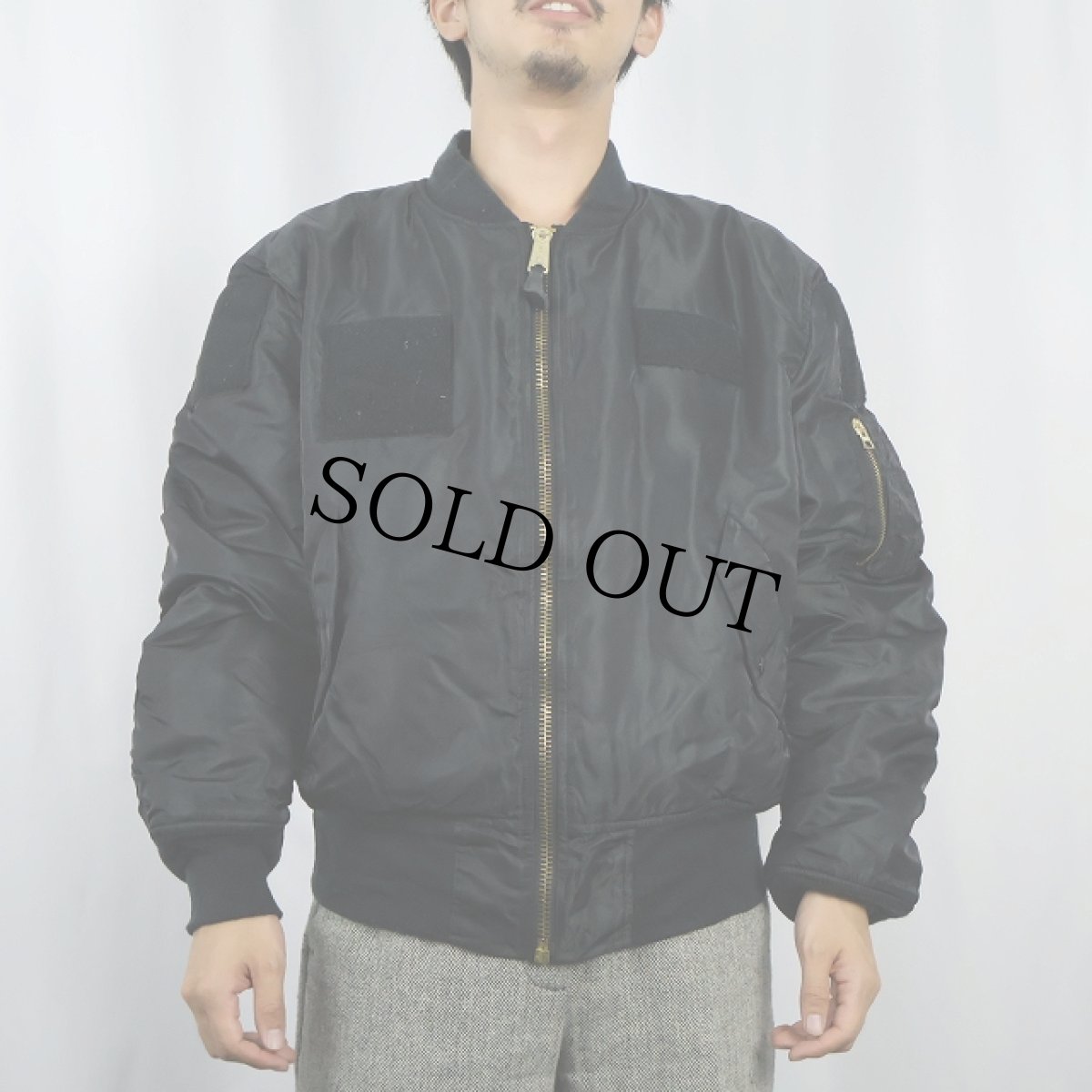 画像3: 民間品 ALPHA INDUSTRIES,INC. MA-1 フライトジャケット BLACK LARGE (3)